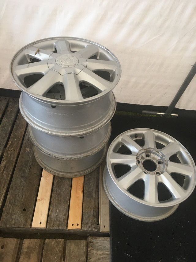 Buick alloy 16 inch Rims for sale. Complete with Center caps.  in Tires & Rims in Belleville