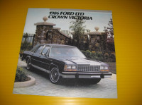 1986 Ford LTD CROWN VICTORIA New Car... Adverting Sales Brochure