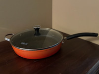 Heritage orange base Rock one pit frying pan 31.7cm oven safe