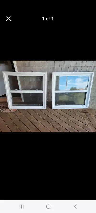 2 used vinyl single hung window for sale, View more