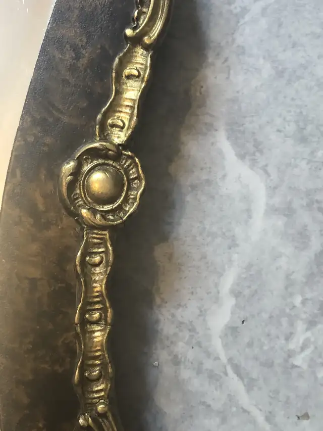 Antique wood & gilded stucco wall mirror.18”x17”. in Home Décor & Accents in Markham / York Region - Image 8