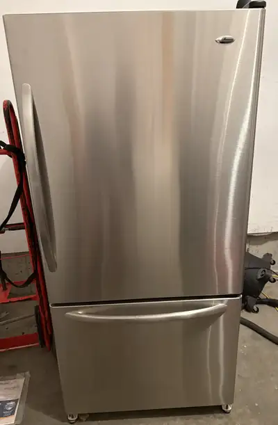 stainless steel Amana fridge can deliver , View more