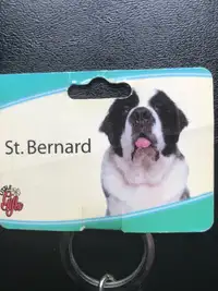 New, “St. Bernard”  3D Metal Dog Keychain