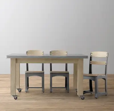 Restoration Hardware Kids Play Table + 2 Chairs | $350, View more