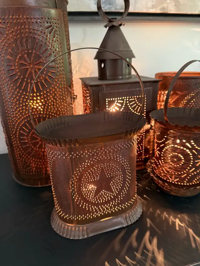 Irvin’s Tinware Lanterns - Set of 5 in Home Décor & Accents in Trenton - Image 5