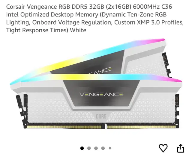 Corsair Vengeance RGB DDR5 32gb (2x16gb)