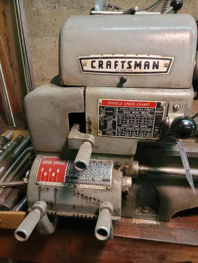Craftsman 12″ × 4′ Metal Lathe – Solid, Working Cond Williams Lk in Power Tools in Williams Lake - Image 2