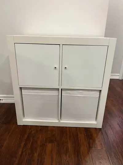 IKEA kallax cube with doors and boxes , View more