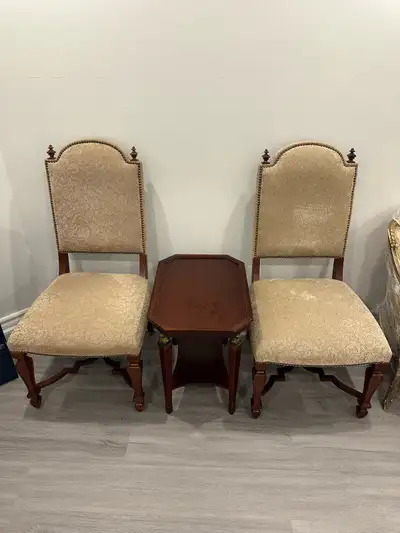 Bombay chairs with an end table, View more