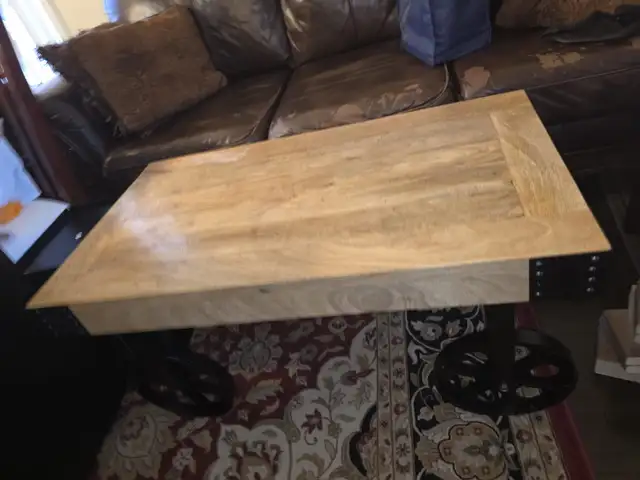Antique Handmade Wooden Mango Wood Coffee Table With Wheels  in Coffee Tables in Oakville / Halton Region - Image 10