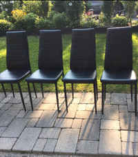 Set of 2 leather Dining chairs 