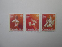 B7 B8 B9 3 Mint Canadian Olympic Postage Stamps Fencing Box Wres