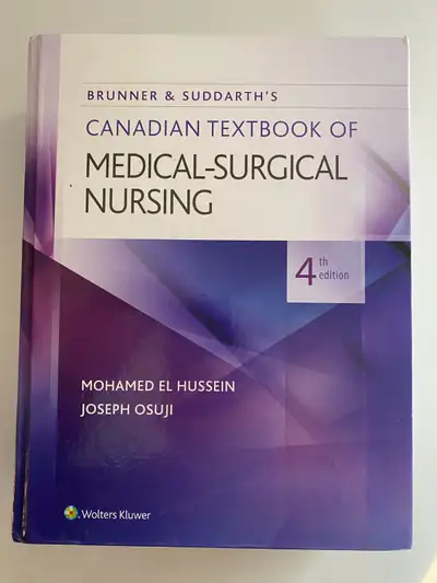 Brunner and Suddarth's Canadian Textbook of Medical-Surgical Nursing • Book in perfect condition • F...