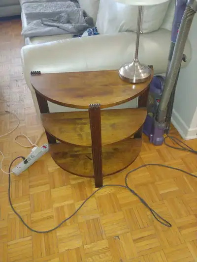 Half-Moon Wood End Table, View more