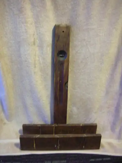 vintage stanley level and mitre box, View more