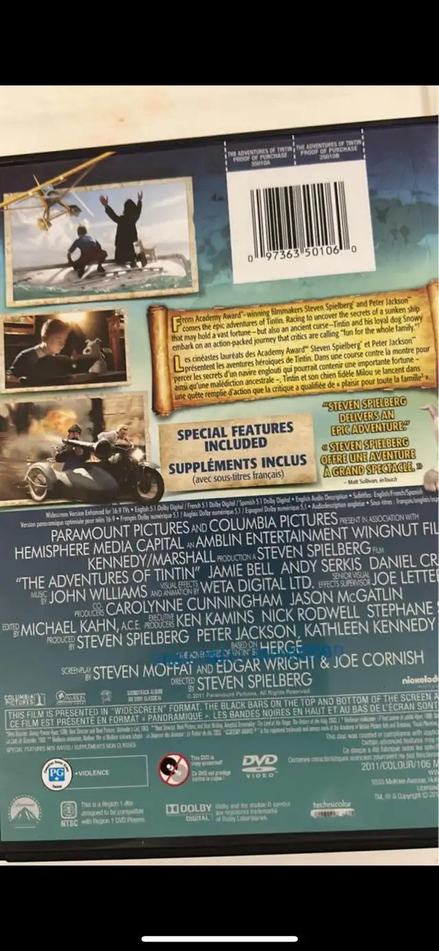 The Adventure of Tintin DVD sale 5$62863261538177121