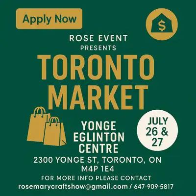 vendors wanted Toronto pop up market, View more