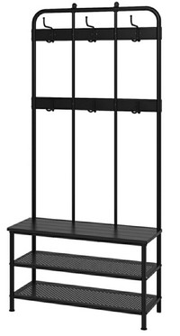 Ikea PINNIG Coat rack w/ shoe storage bench