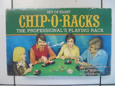 Up for sale is a classic vintage set of eight Chip O Racks The Professionals Playing Rack made in th...
