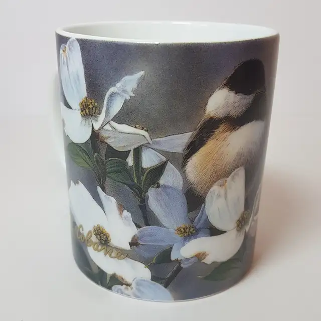 "Springtime Chickadees" by Russell Cobane Reflective Art Mug in Kitchen & Dining Wares in St. Albert - Image 8