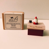 Handcrafted Wooden Mini Music Box Santa Claus Merry Christmas