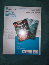 Photo paper 8 1/2 x 11 fifty sheets