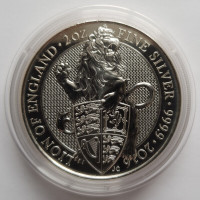 UK Great Britain 5 Pounds £5 Queen's Beasts Silver 999 2 oz Coin
