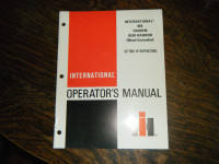 International 485 Tandem Disk Harrow Operators Manual Setting u