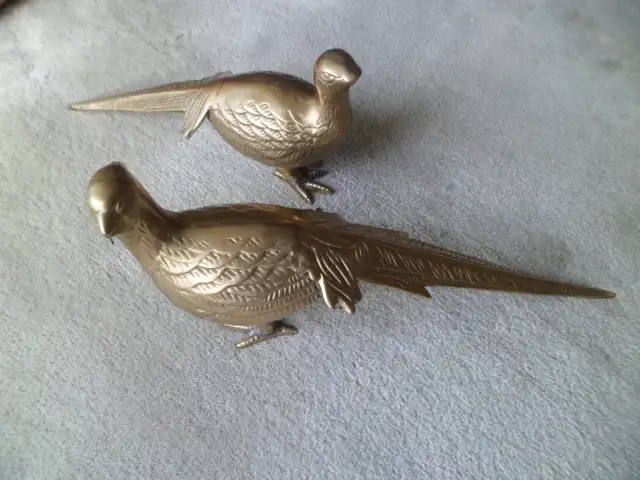 A SET OF BRASS PHEASANTS in Home Décor & Accents in Lethbridge - Image 2