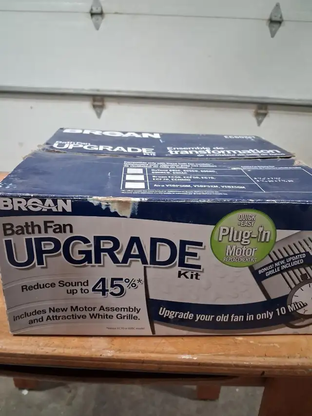 Broan New in box, bathroom fan upgrade 7 1/16x7 3/8 in Indoor Lighting & Fans in Charlottetown - Image 2