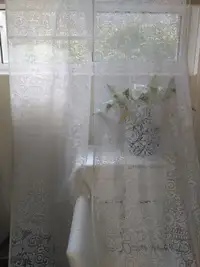 Lace curtain panels -- Ikea