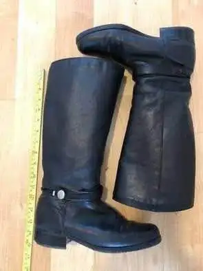 Santana lined leather winter boots size 9 $65, 15" boots, black, View more