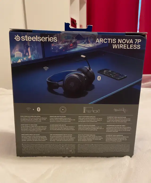 Steelseries wireless 7p gaming head set62866660942978121
