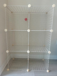 6 Cube Wire Grid Storage Shelves 14" x 14"