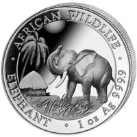 Pièce en argent/silver Somalian elephant 2017 1 oz .9999