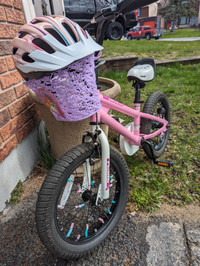 Royalbaby Girls Bike 16 inch Pink.  Basket and Helmet $100