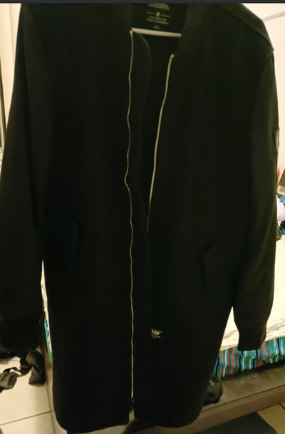Long style baseball jacket, View more