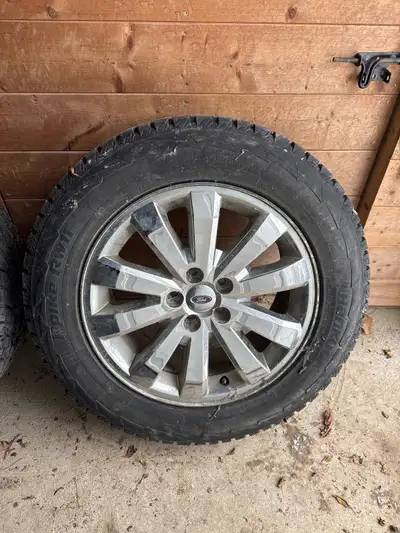 Set of four (4) winter tires P245/60R18 104T Hankook - I Pike RW11 on four (4) 2008 Ford Egde rims 5...