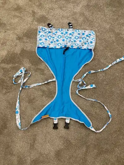 I have a cloth portable high chair for sale. Clean and from a pet free, smoke free home. Great for h...