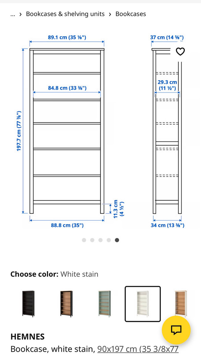 Bookshelf IKEA Hemnes in Bookcases & Shelving Units in City of Toronto - Image 3
