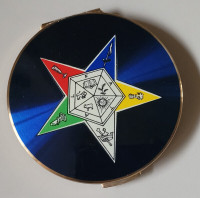 Vintage 1960s Stratton Powder Compact Eastern Star Masonic Decal