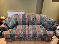 Sofa-lit et fauteuil en tissu