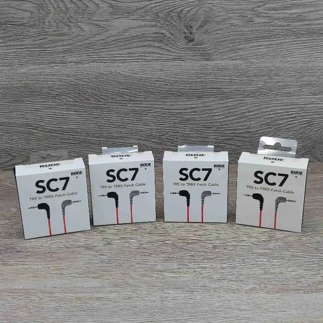 FOUR (4) NEW Rode SC7 3.5mm TRS to TRRS Patch Cables BUNDLE in Pro Audio & Recording Equipment in City of Toronto - Image 2
