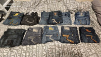 Lot of 11 pairs Mens Rock and Republic 30-31 /29 vintage jeans