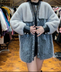 Stylish Brand New Faux Fur Coat for Women (Up to 133 lb)