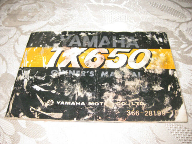 Yamaha Motorcycle TX 650 Manual - $40.00 obo in Other in Kitchener / Waterloo - Image 2