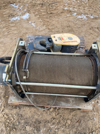 Large winch and pill block. 