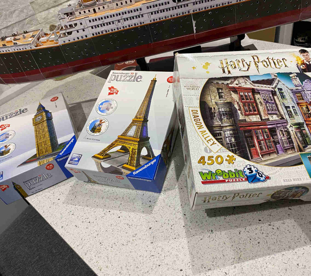 3D puzzles - Harry Potter, Titanic, Eiffel Tower and more