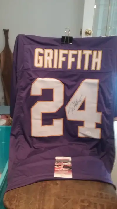 Robert Griffith #24 Signed Football Jersey Not Game Worn
