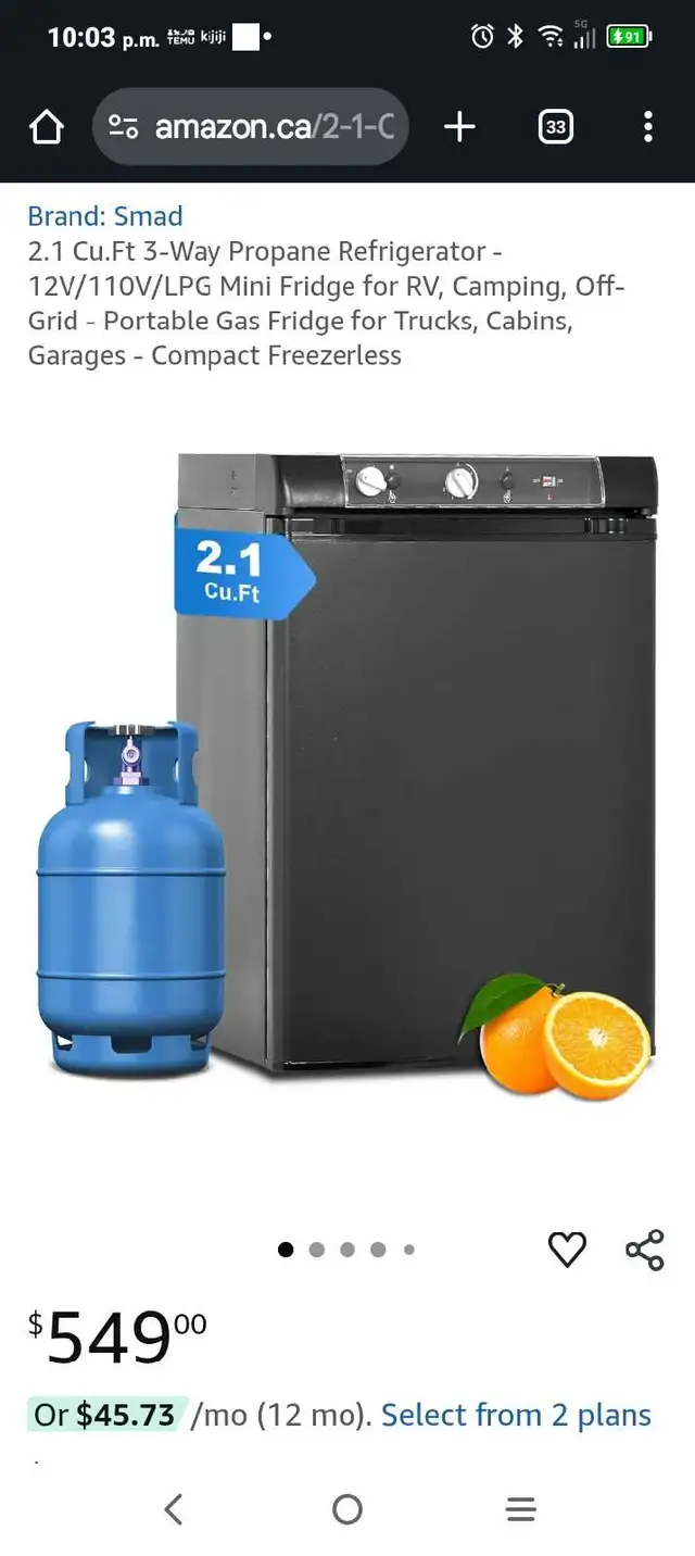 3 way fridge 2.1 cu in Refrigerators in Oakville / Halton Region - Image 4